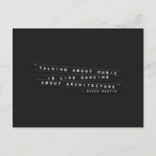 Talking About Music Embossed Labels Postcard