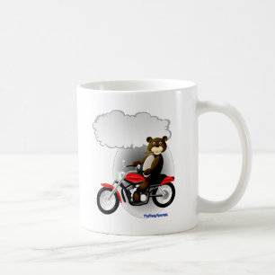 Talking Biker Teddy Bear Coffee Mug