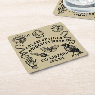 Talking Board Spirit Communication Square Paper Coaster