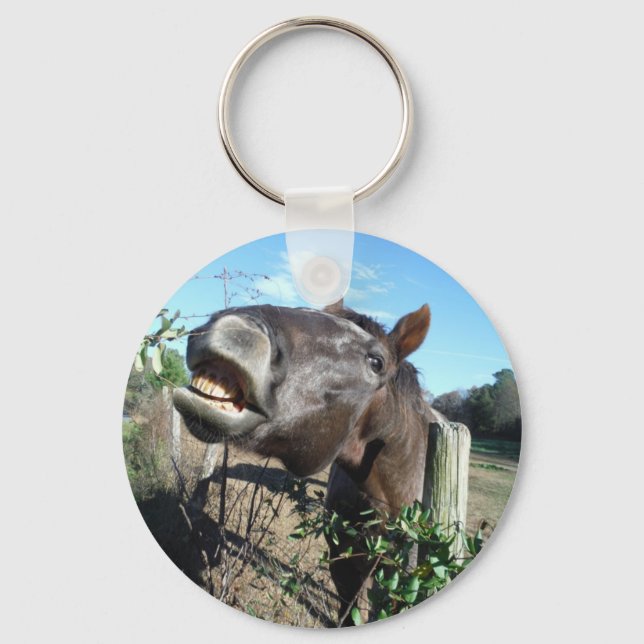 Talking Brown Horse Key Ring (Front)