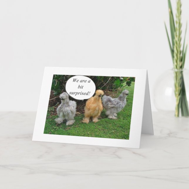 TALKING CHICKENS "CONGRATULATE RETIREE" WITH HUMOR CARD (Front)