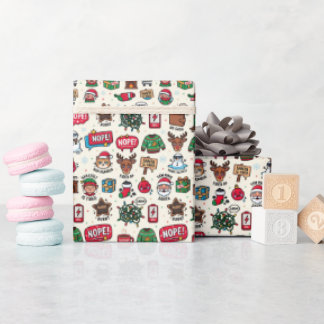 Talking Christmas Wrapping Funny Conversation Paper