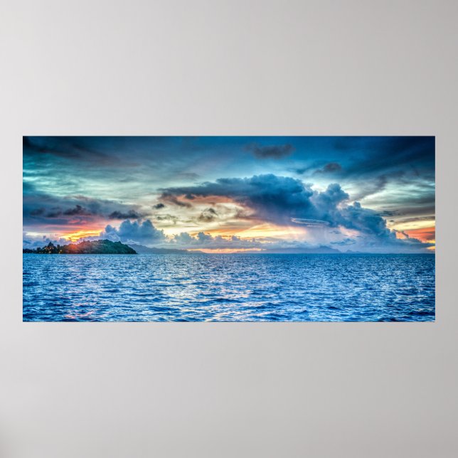 Talking Clouds Seascape Poster (Front)