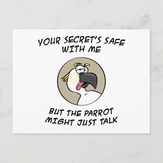 Talking Cockatoo Parrot Postcard (Front)