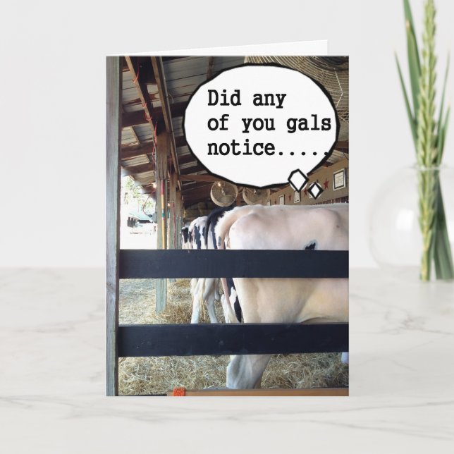 TALKING COWS GOT TOGETHER TO SAY HAPPY BIRTHDAY CARD (Front)