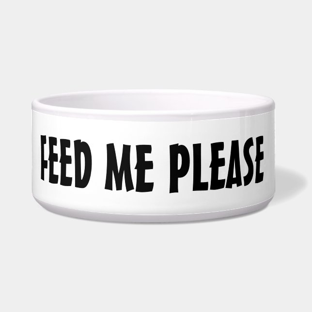 TALKING DOG BOWL SAYS "FEED ME PLEASE" (Front)