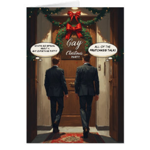 Talking Fruitcake Party: Funny Gay Christmas Card