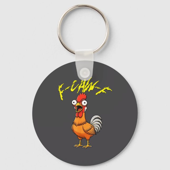 Talking Funny Chicken  Key Ring (Front)