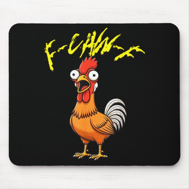 Talking Funny Chicken  Mouse Pad (Front)