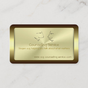 Talking Heads, Counsellor, golden metallic-effect Business Card