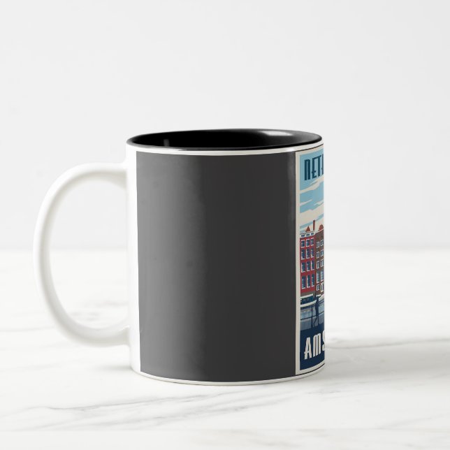 Talking Heads Retro Gig  Two-Tone Coffee Mug (Left)