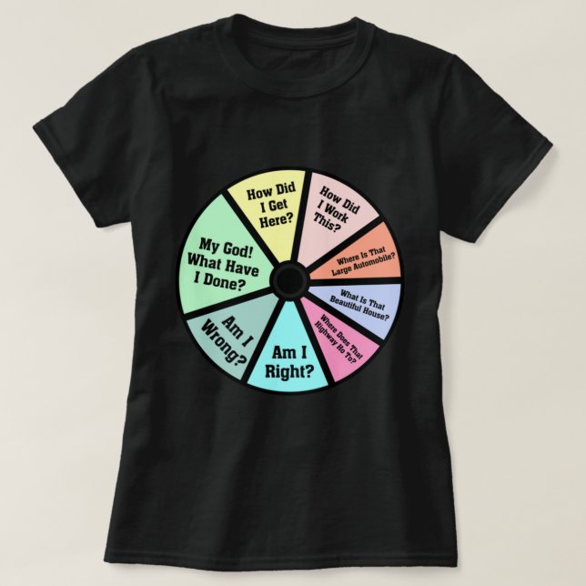 Talking Heads T-ShirtOnce In A Lifetime Pie Chart  T-Shirt (Design Front)