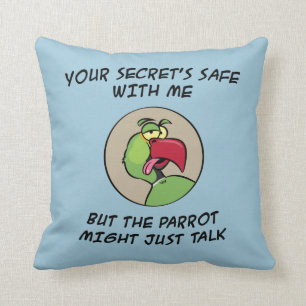 Talking Indian Ringneck Parrot Cushion