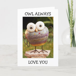 TALKING OWL=OWL ALWAYS LOVE YOU BIRTHDAY WISHES CARD