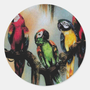 Talking Parrots ~ Stickers Bird Animal Nature