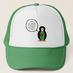 Talking Penguin Bangladeshi Flag Trucker Hat