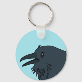 Talking Raven - add your own text Key Ring