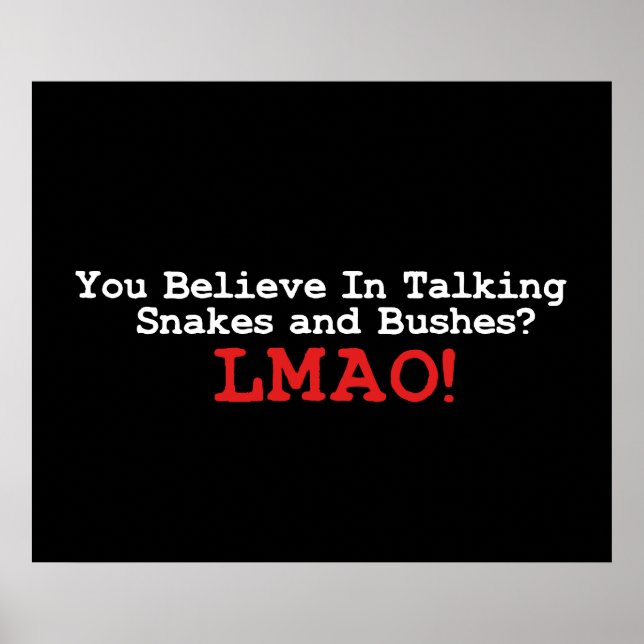 Talking Snakes and Bushes Poster (Front)