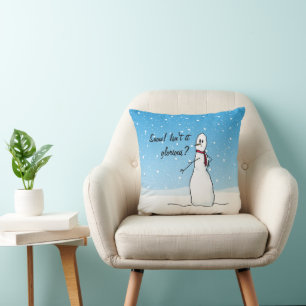 Talking Snowman Loves Snow Cushion