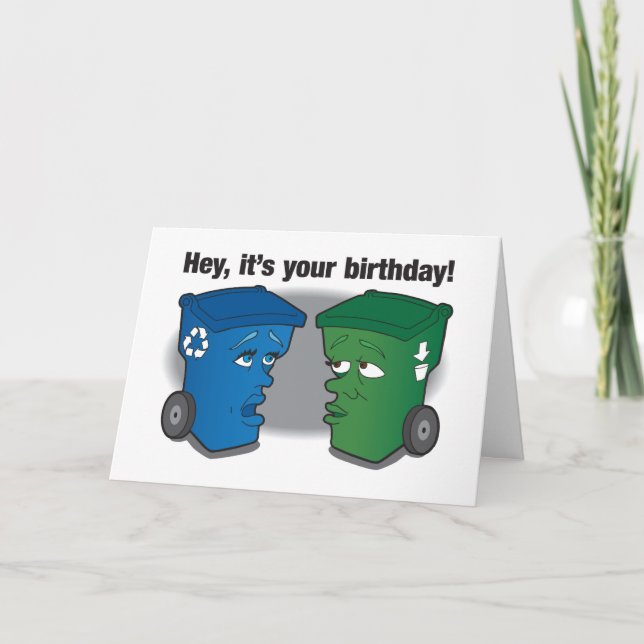 Talking Trash Humourous Birthday Card (Front)