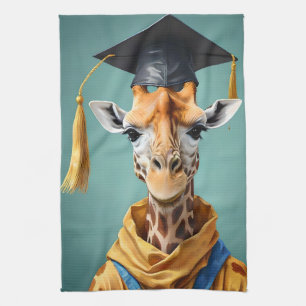 Tall Achievements: A Giraffe’s Graduation Day, Tea Towel