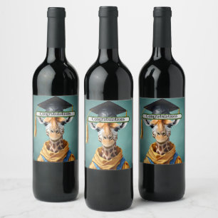 Tall Achievements: A Giraffe’s Graduation Day, Wine Label