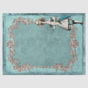 Tall Alice in Wonderland with Frame Decoupage Tissue Paper