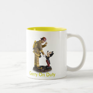 Tall and short people Two-Tone coffee mug