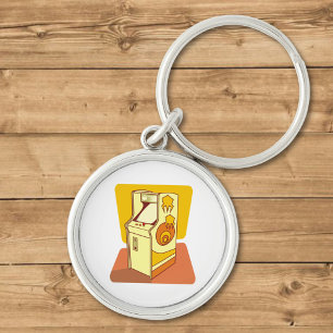Tall arcade game console key ring