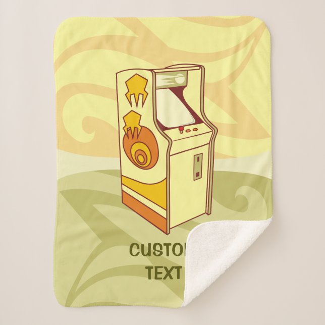 Tall arcade game console sherpa blanket (Front)