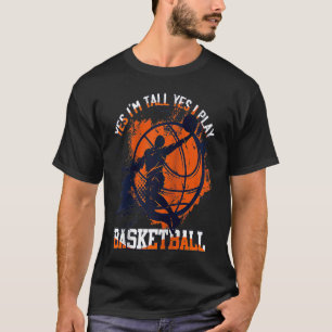Tall Basketball Fan Player Coach Raglan Baseball T-Shirt