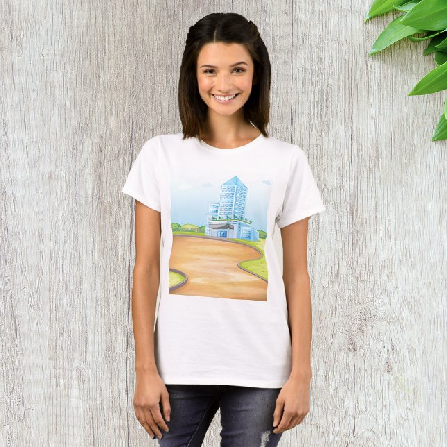 Tall Blue Building Womens T-Shirt (Creator Uploaded)