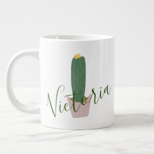 Tall Cactus Cupcake Name Giant Coffee Mug