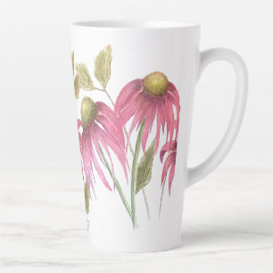 Tall coneflower mug. latte mug