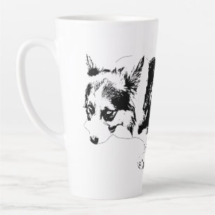 Tall Corgi, Gentle Rise Latte Mug