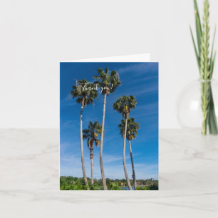 Tall Curving Palms Thank You Card