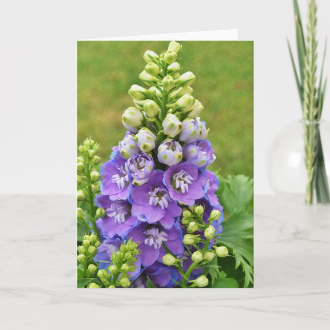 Tall Delphinium Scripture Card 1 Corinthians 16:13 (Front)