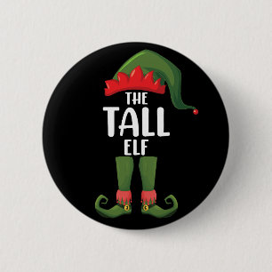 Tall Elf Matching Family Christmas 6 Cm Round Badge