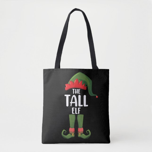 Tall Elf Matching Family Christmas  Tote Bag (Front)