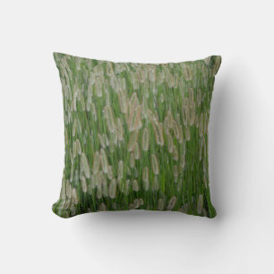 Tall Green Grasses Seeds Cushion