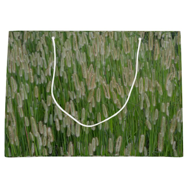 Tall Green Grasses Seeds Large Gift Bag (Front)