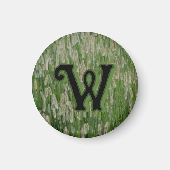 Tall Green Grasses Seeds Magnet (Front)