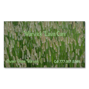 Tall Green Grasses Seeds Magnetic Business Card