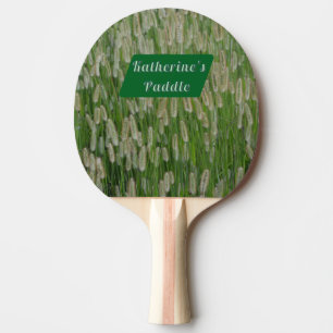 Tall Green Grasses Seeds Ping Pong Paddle