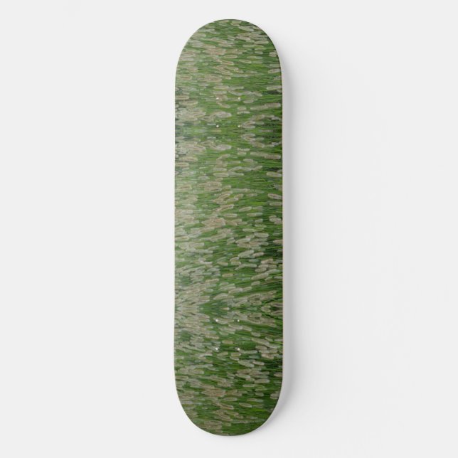 Tall Green Grasses Seeds Skateboard (Front)