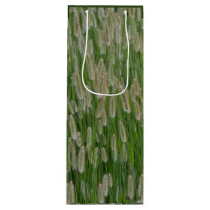 Tall Green Grasses Seeds Wine Gift Bag