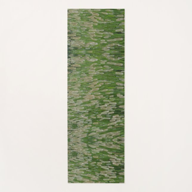 Tall Green Grasses Seeds Yoga Mat (Front)