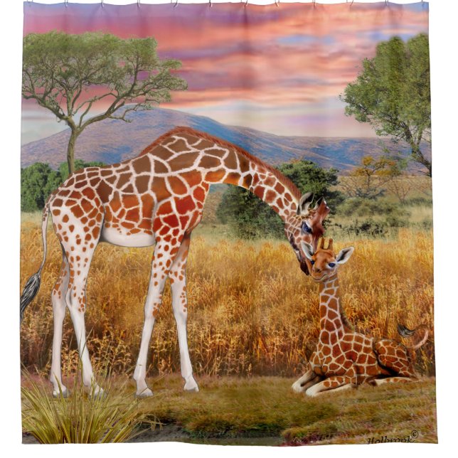 TALL LOVE FROM ABOVE SHOWER CURTAIN (Front)