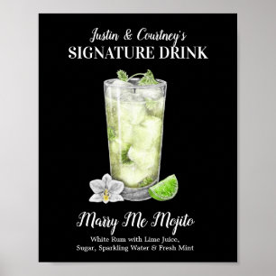 Tall Mojito • PERSONALIZE this Signature Drink Pla Poster