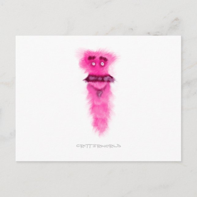 Tall Moustache Critter Postcard (Front)